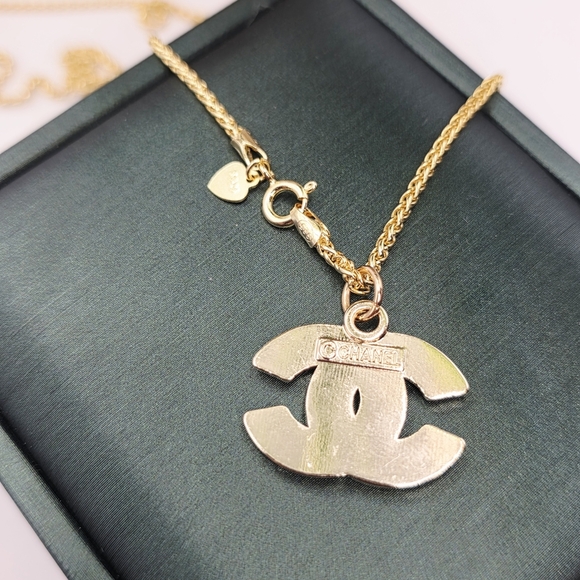 CHANEL Gold Necklace with Blue Accents - Picture 2 of 3